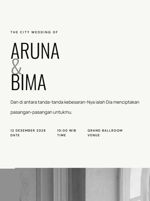 Preview Wedding Modern Urban